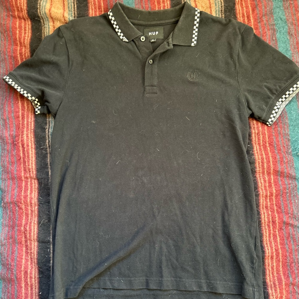 HUF polo checkered shirt